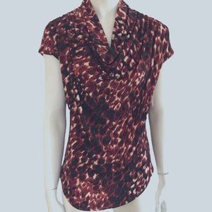 Karen Kane Pullover Tunic Drap Neck Top Size Small NWT